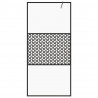Mampara ducha accesible vidrio ESG transparente negro 100x195cm 1