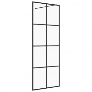 Divisória de chuveiro 80x195 cm vidro transparente ESG preto H