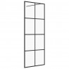 Mampara de ducha accesible vidrio ESG claro negro 80x195 cm 2