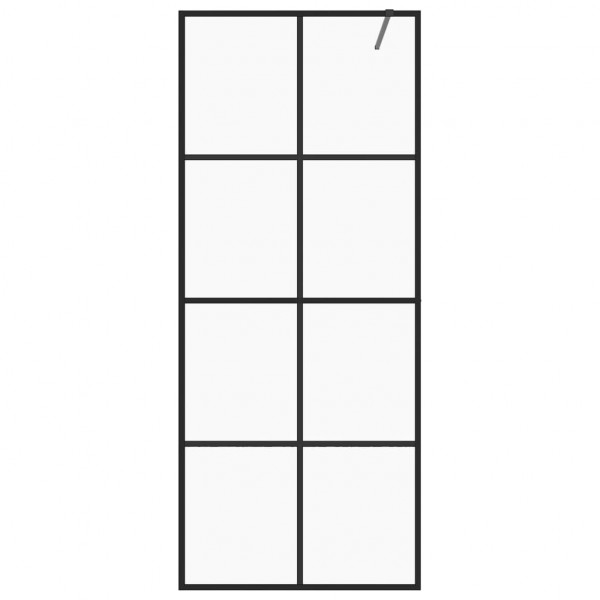 Divisória de chuveiro 80x195 cm vidro transparente ESG preto M 3
