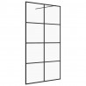 Mampara ducha accesible vidrio ESG transparente negro 100x195cm 2