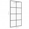 Mampara ducha accesible vidrio ESG transparente negro 100x195cm 5