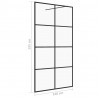 Mampara de ducha accesible vidrio ESG claro negro 140x195 cm 5