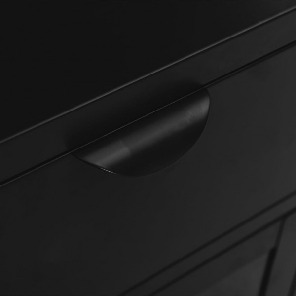 Mesa de cabeceira 40x30x54.5 cm vidro e aço preto M 3