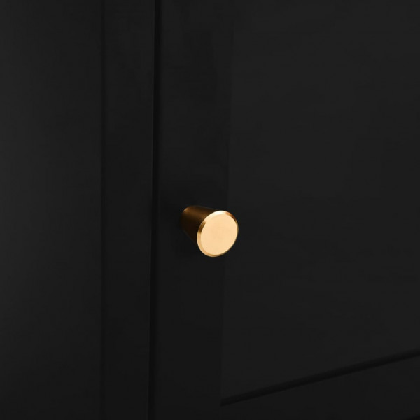 Mesa de cabeceira 40x30x54.5 cm vidro e aço preto M 4