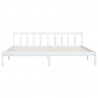 Estructura de cama madera maciza blanco Super King 180x200 cm 4