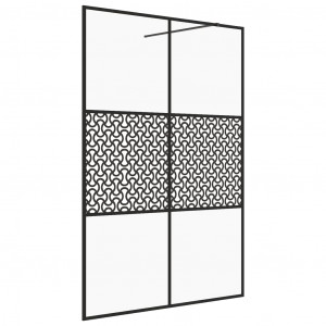 Divisória de chuveiro c/ vidro transparente ESG 140x195cm preto H
