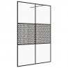 Mampara de ducha accesible vidrio ESG claro negro 140x195 cm 2