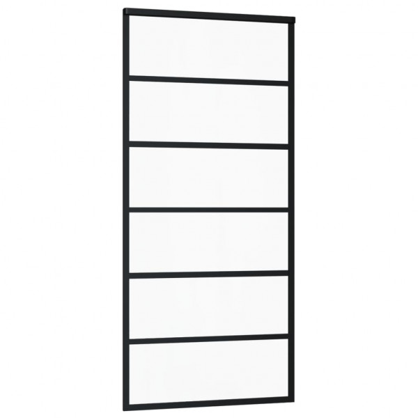 Puerta corredera con herrajes ESG vidrio y aluminio 90x205 cm M 3