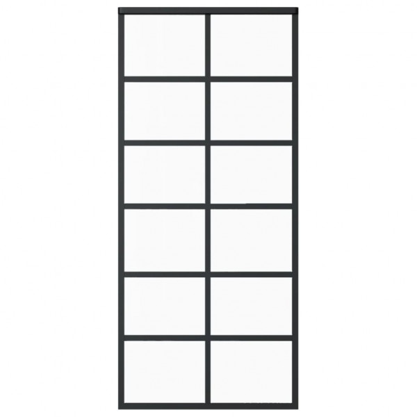 Puerta corredera con herrajes ESG vidrio y aluminio 90x205 cm M 4