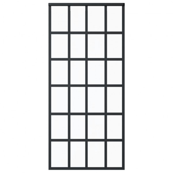 Puerta corredera con herrajes ESG vidrio y aluminio 90x205 cm M 4