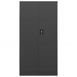Armario de taquilla de acero gris antracita 90x40x180 cm H