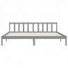 Estrutura de cama 200x200 cm pinho maciço cinzento 4