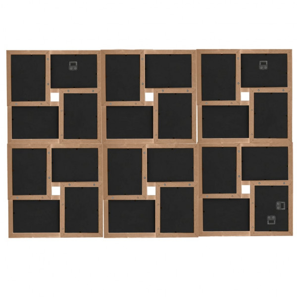 Moldura para 24 (13x18 cm) fotografias MDF castanho-claro M 3