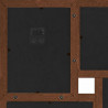 Moldura para 24 (13x18 cm) fotografias MDF castanho-escuro 5