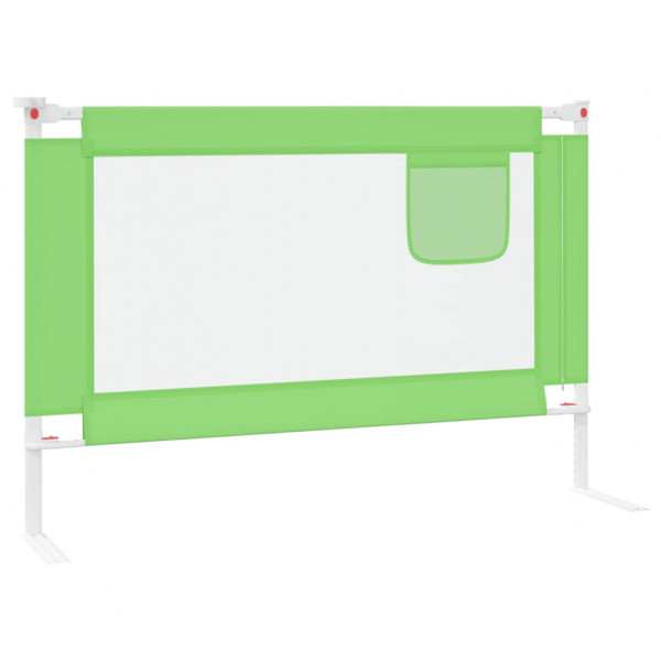 Barra de segurança p/ cama infantil tecido 100x25 cm verde M 4