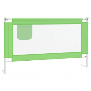 Barandilla de seguridad cama de niño verde tela 140x25 cm H