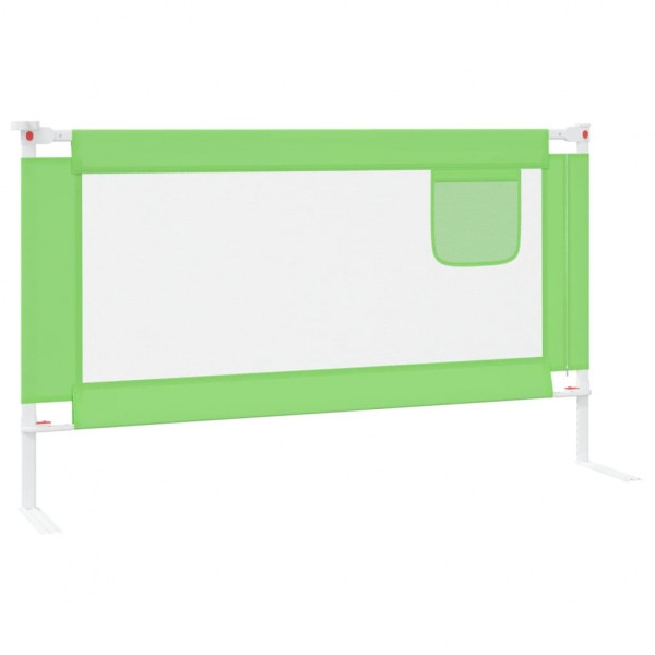 Barandilla de seguridad cama de niño verde tela 140x25 cm M 4