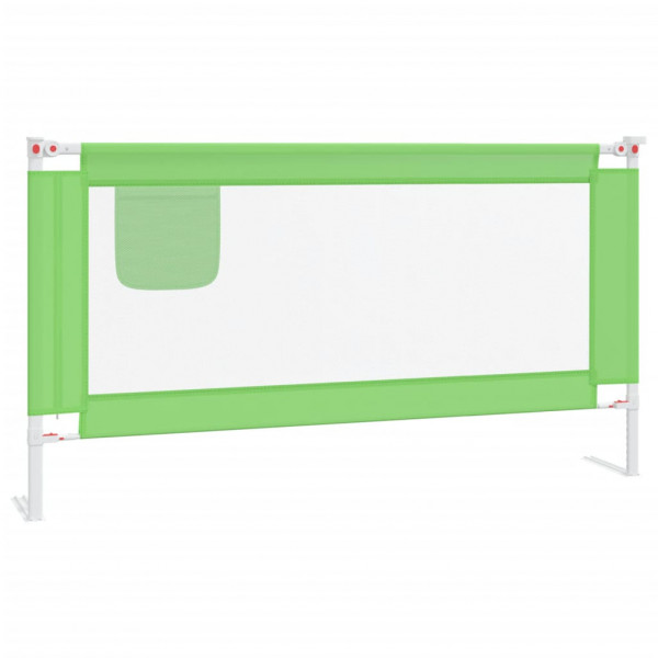 Barandilla de seguridad cama de niño verde tela 160x25 cm M 2