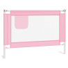 Barandilla de seguridad cama de niño tela rosa 90x25 cm 2