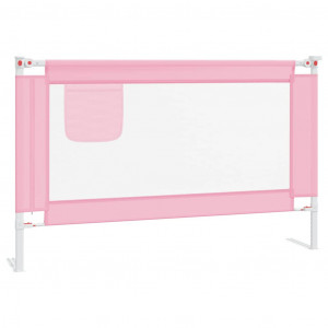 Barra de segurança p/ cama infantil tecido 120x25 cm rosa H