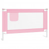 Barra de segurança p/ cama infantil tecido 120x25 cm rosa 2
