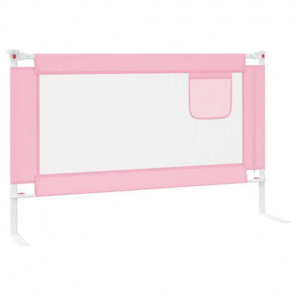 Barra de segurança p/ cama infantil tecido 120x25 cm rosa M 4