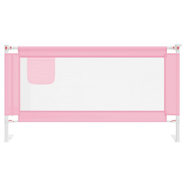 Barandilla de seguridad cama de niño rosa tela 160x25 cm M 3