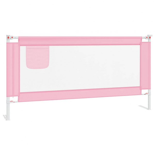 Barra de segurança p/ cama infantil tecido 180x25 cm rosa M 2