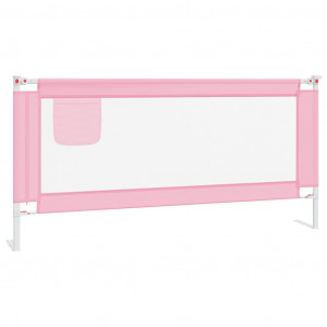 Barra de segurança p/ cama infantil tecido 190x25 cm rosa H