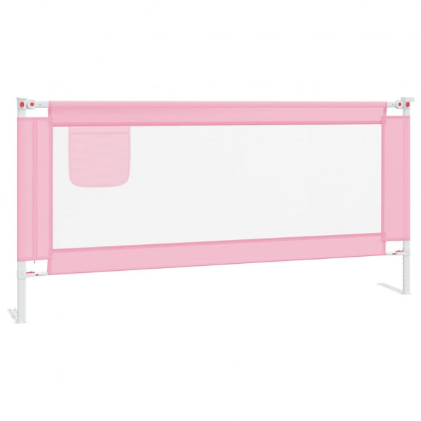 Barandilla de seguridad cama de niño rosa tela 190x25 cm M 2