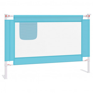 Barandilla de seguridad cama de niño azul tela 100x25 cm H