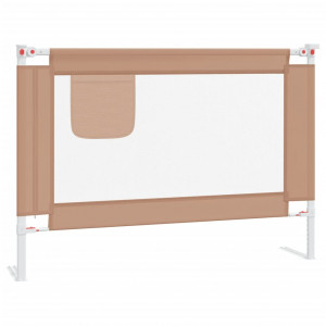 Barandilla de seguridad cama de niño tela gris taupe 90x25 cm H