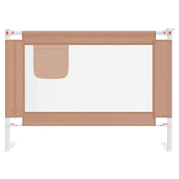 Barandilla de seguridad cama de niño tela gris taupe 90x25 cm M 3