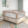 Barandilla de seguridad cama de niño gris taupe tela 150x25 cm 1