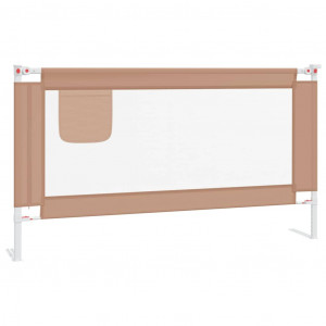 Barandilla de seguridad cama de niño gris taupe tela 150x25 cm H