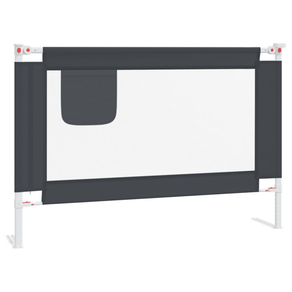 Barandilla de seguridad cama de niño gris oscuro tela 100x25 cm M 2