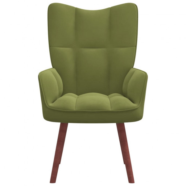 Sillón de relax de terciopelo verde claro M 3