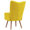 Sillón de relax de terciopelo amarillo mostaza 4