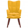 Sillón de relax con taburete terciopelo amarillo mostaza 2