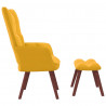 Sillón de relax con taburete terciopelo amarillo mostaza 3