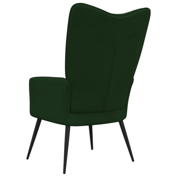 Silla de relajación de terciopelo verde oscuro M 4
