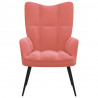 Silla de relajación de terciopelo rosa 3