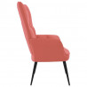 Silla de relajación de terciopelo rosa 4