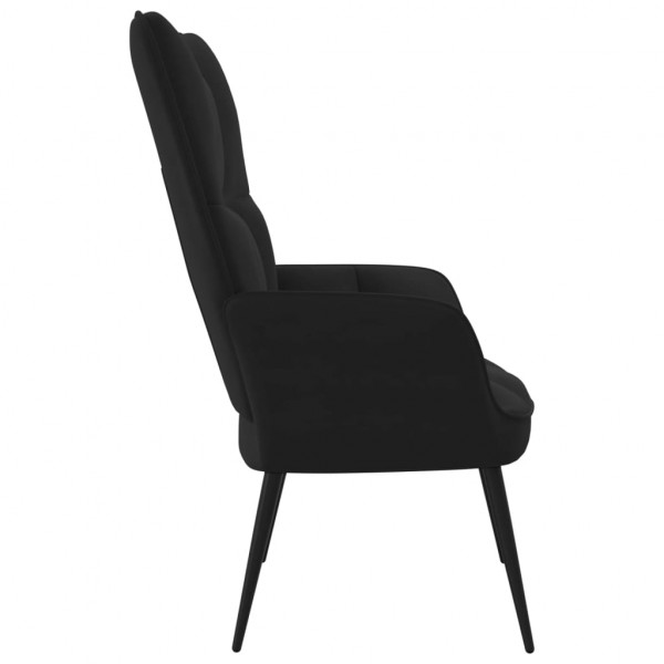 Silla de relajación de terciopelo negro M 3