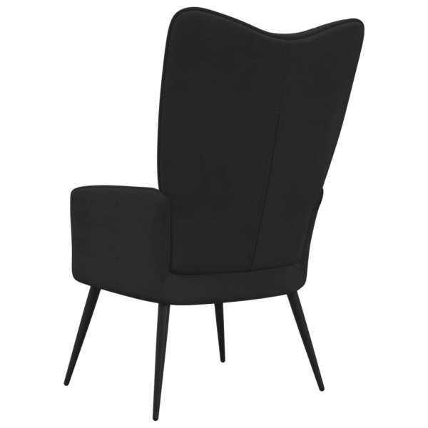 Silla de relajación de terciopelo negro M 4