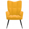 Silla de relajación de terciopelo amarillo mostaza 2