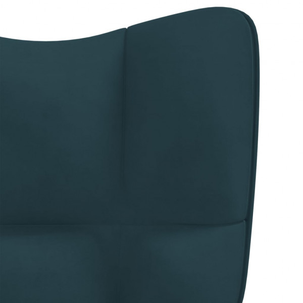Silla de relajación de terciopelo azul M 5
