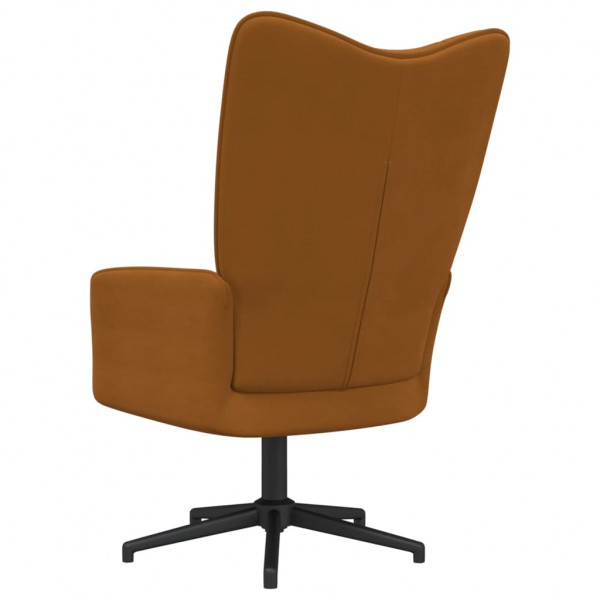 Sillón de relax de terciopelo marrón M 5