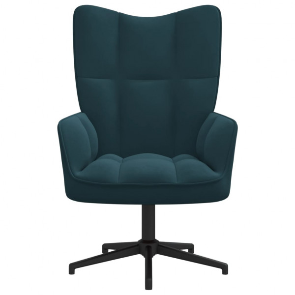 Sillón de relax de terciopelo azul M 3